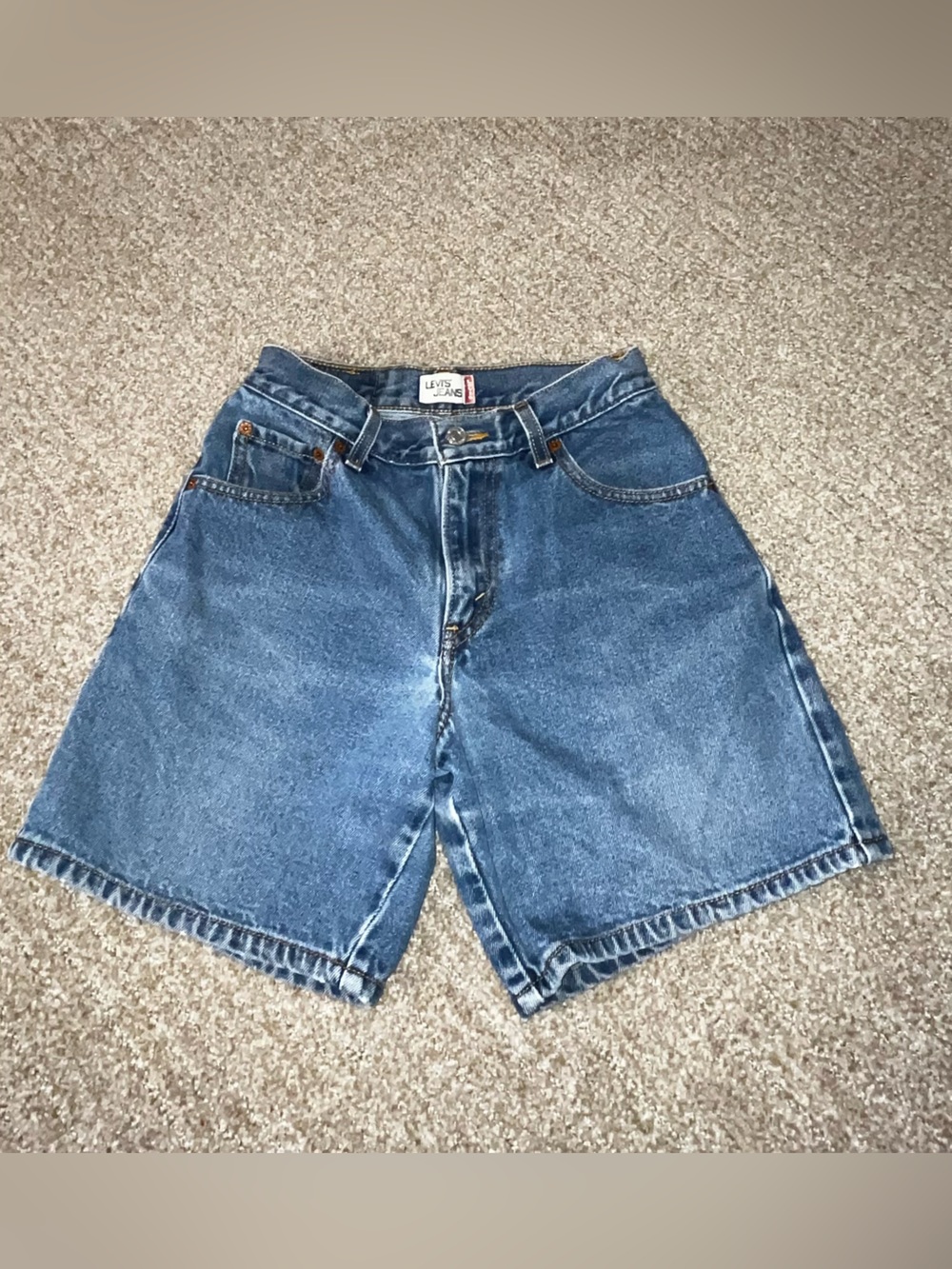 Levi's Women's Blue Denim High-Rise Shorts